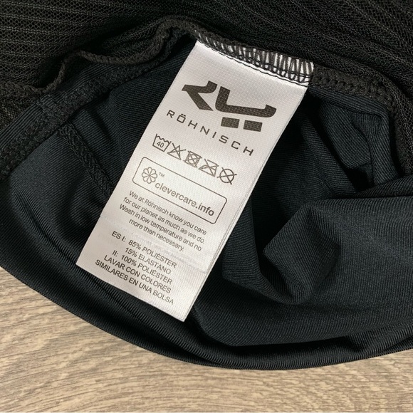 Rohnisch Women’s T-shirt High Lo Half mesh Mesh Black short sleeve Size Small - Picture 4 of 6